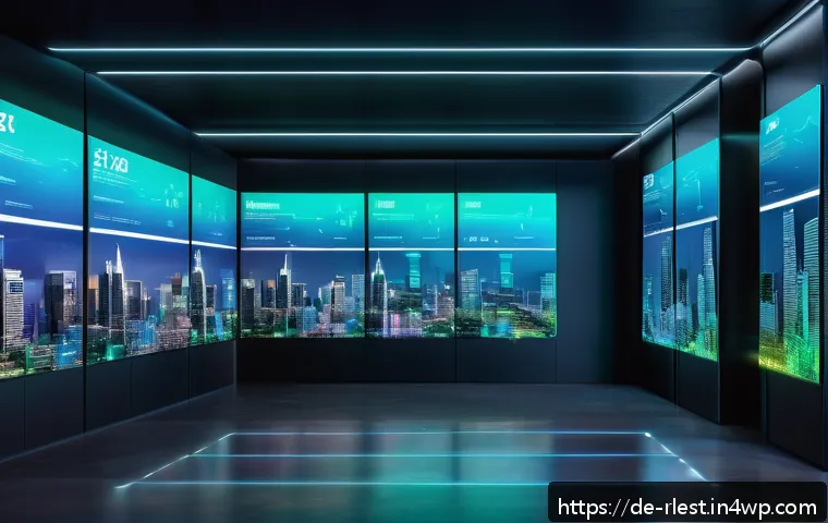 가상 부동산 투자 시 자산 분산 효과 - A futuristic digital real estate market scene set in a sleek, high-tech metropolis with transparent ...